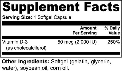 Vitamine D3 2 000 UI